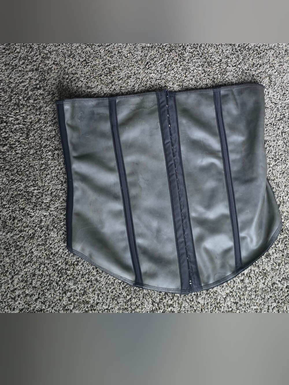 Black Faux Leather Waist Trainer Corset